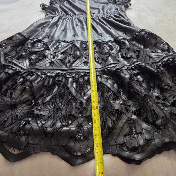 Plus 3X Anthropologie The Somerset maxi dress faux leather embroidered edition - Picture 12 of 12